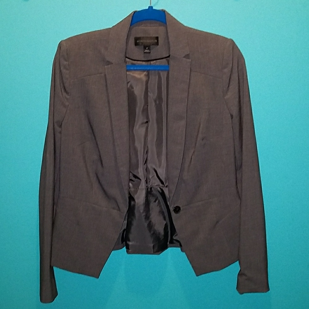 Charcoal gray suit coat